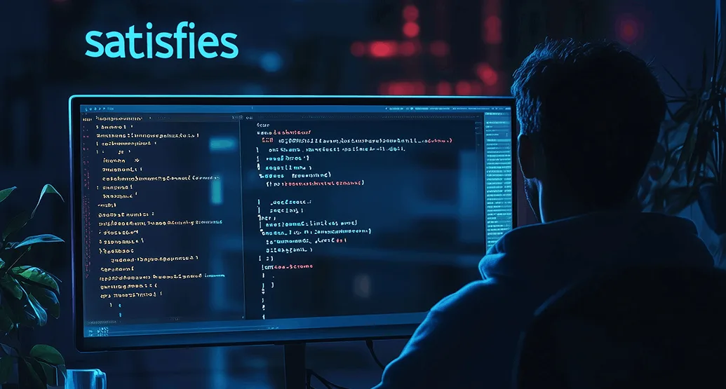 TypeScript satisfies operator illustration with typed object constraints